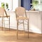 Flash Furniture Lourdes Stackable IndoorOutdoor French Bistro 30 High Barstool, NaturalWhite and Light Natural SDA-AD642001-F-BS-NATWH-LTNAT-GG - alternate 3